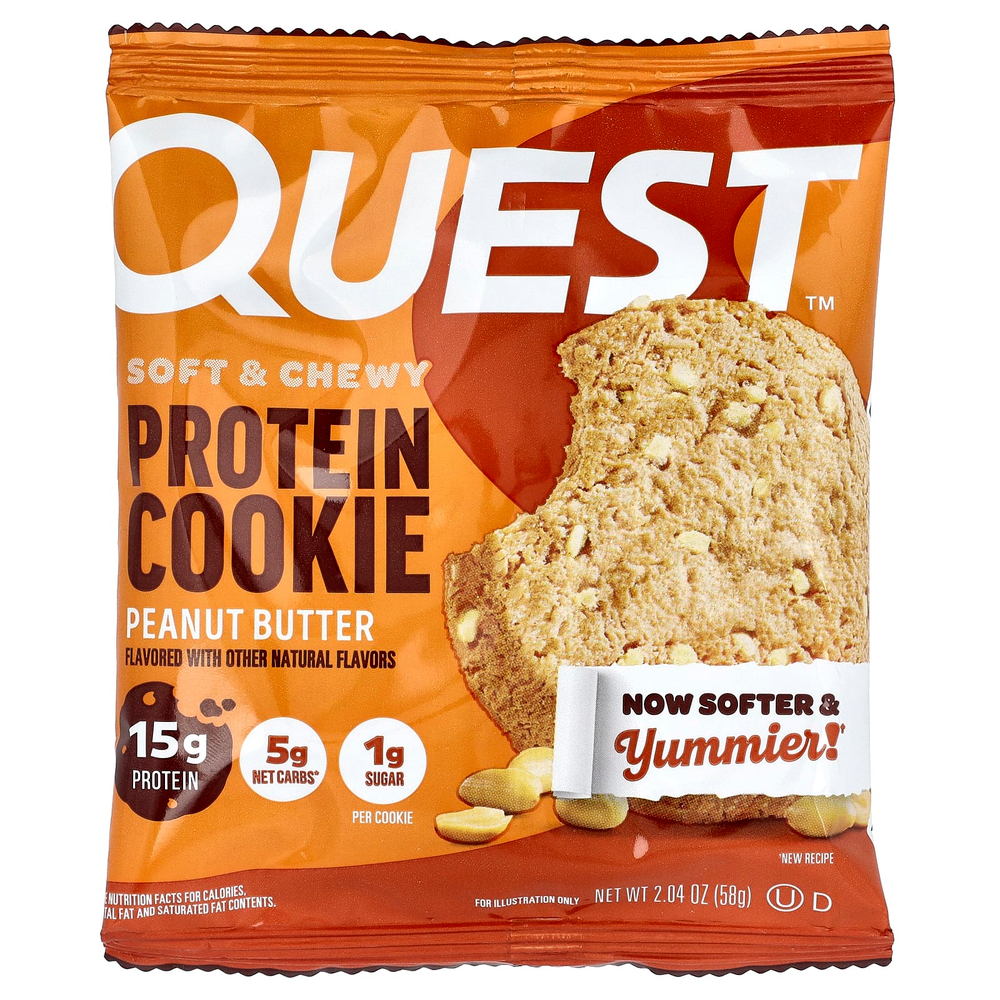 Quest Nutrition, Protein Cookie, арахисовая паста, 12 штук, 58 г (2,04 унции)