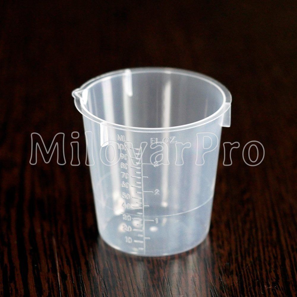 Мерный стакан, пластиковый, 100 мл (градуир.печатью) 1 шт.