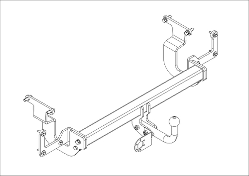 Фаркоп на CITROEN Jampy (2016-) (без электрики, паспорт/сертификат в комплекте) Автос.CN 02