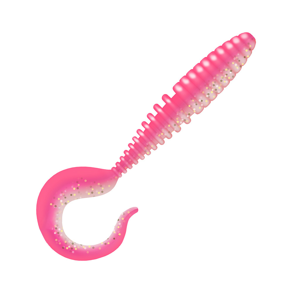 Приманка ZUB-TWIST 150мм(5,9")-4шт, (цвет 038) розовый верх-натурал низ