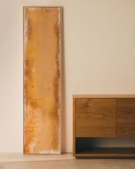 Абстрактная картина Selnar желтая 182 x 47 см