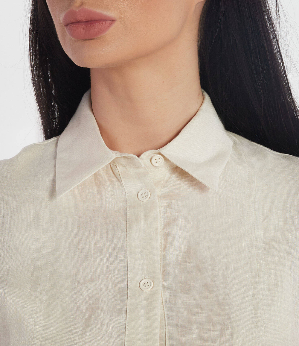 Льняное платье NOCINO Max Mara Leisure - бежевый(162210286)