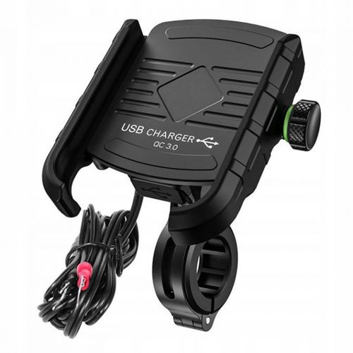 Мото держатель R9 USB QC / Черный