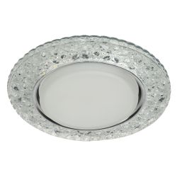 DK LD25 SL/WH Светильник ЭРА декор cо светодиодной подсветкой Gx53, прозрачный | Встраиваемые LED светильники