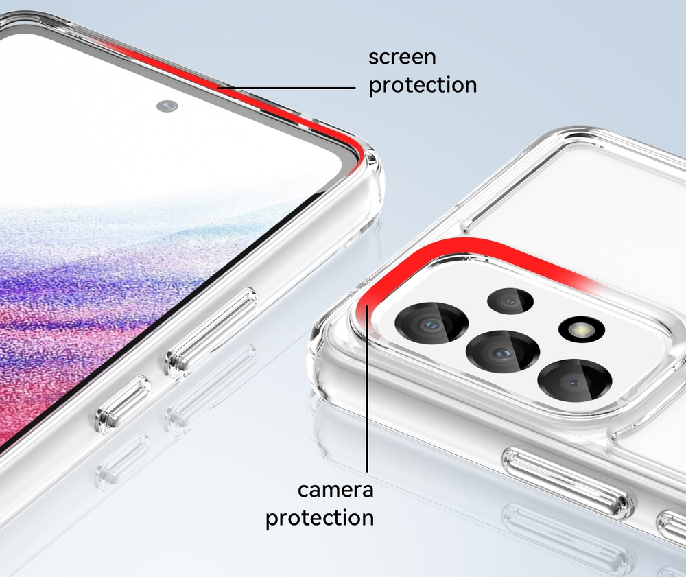 Мягкий прозрачный чехол с усиленными рамками для Samsung Galaxy A53 5G, увеличенные защитные свойства, мягкий отклик кнопок