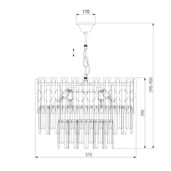 Подвесная люстра Bogates Deseo 337/8 Strotskis Smart