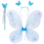 Набор карнавальный «Нежная принцесса» (ободок, крылья, палочка), Голубой