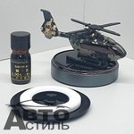 Ароматизатор-игрушка -на торпеду- Вертолет Камуфляж- солн батар (жидк)- YC-65CBL черный
