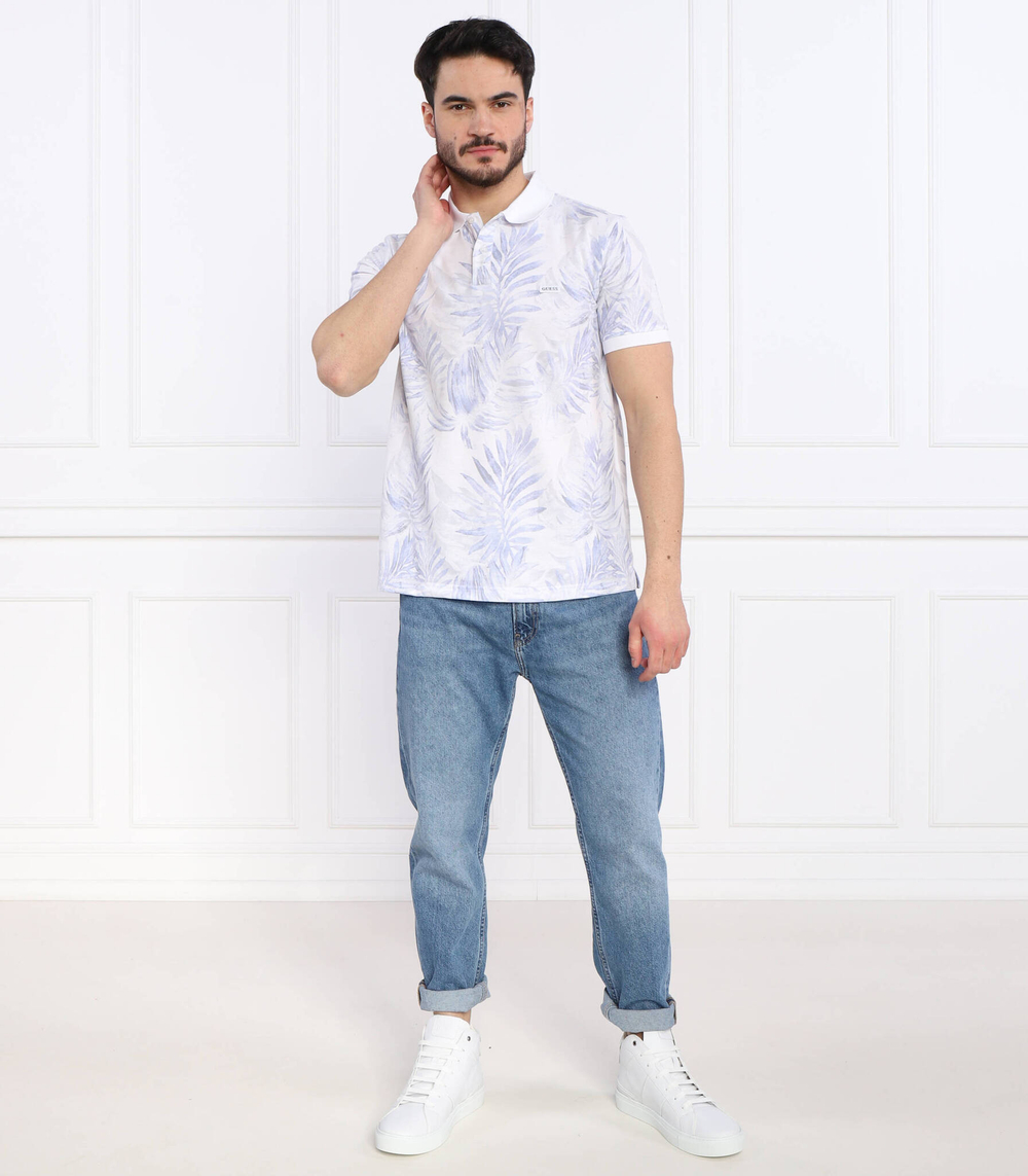 поло guess patch GUESS - белый(M3GP10 KBQ40)