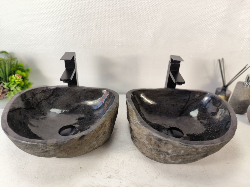 Раковина из речного камня ПАРА! RS-65356 42*37*15 0865