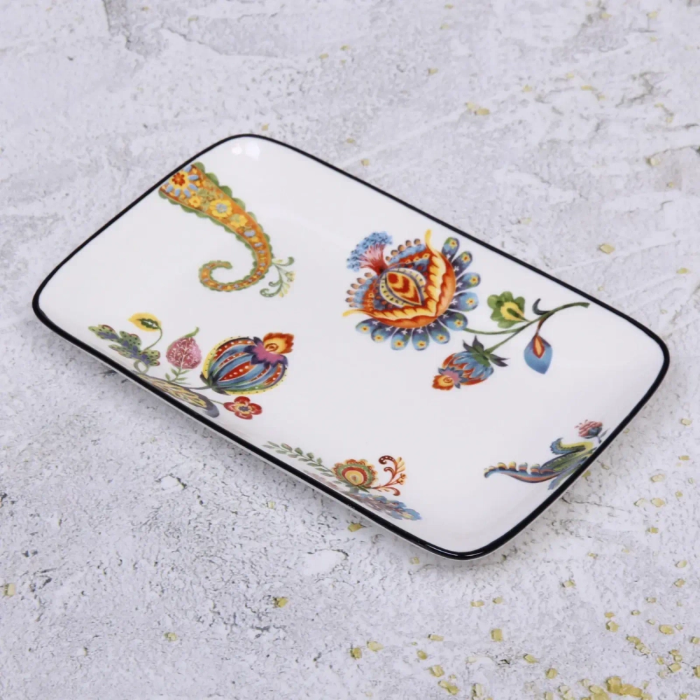 Блюдо керамическое «Paradise flowers» 21*13*2,6см