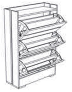 Обувница ЯМАЙКА Япт-2 венге / дуб молочный