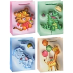 Пакет подарочный «Зоопарк» 18*24*8.5 см, микс