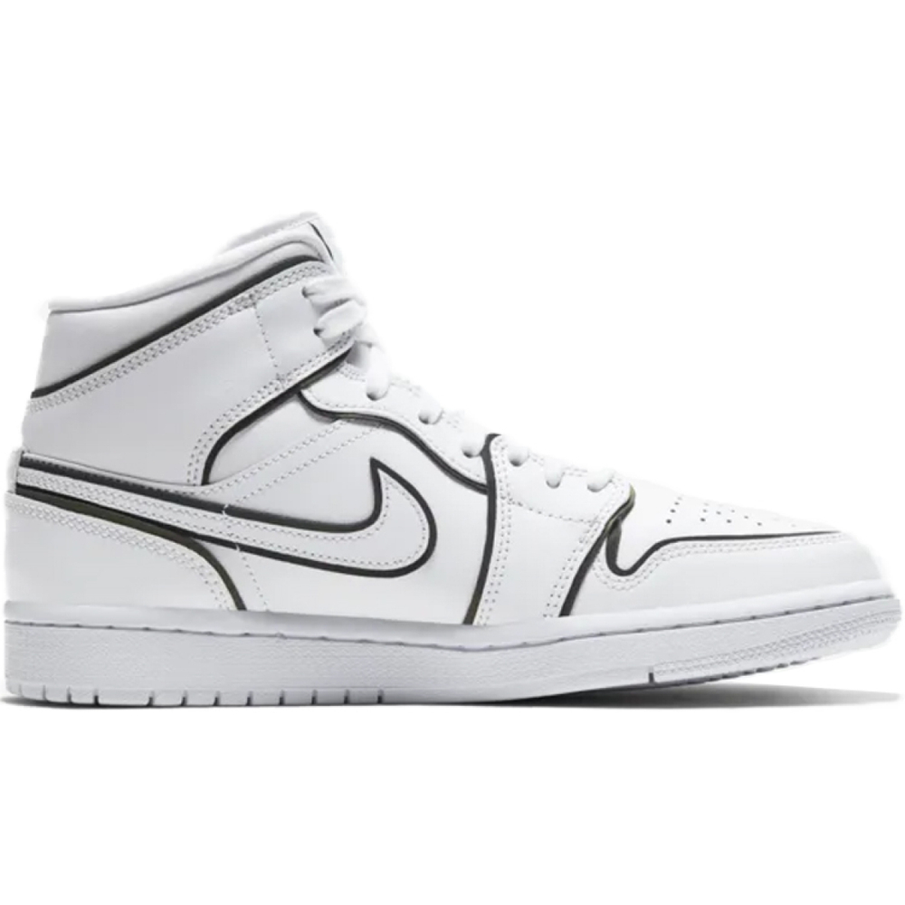 Кроссовки Air Jordan 1 Mid Iridescent Reflective White
