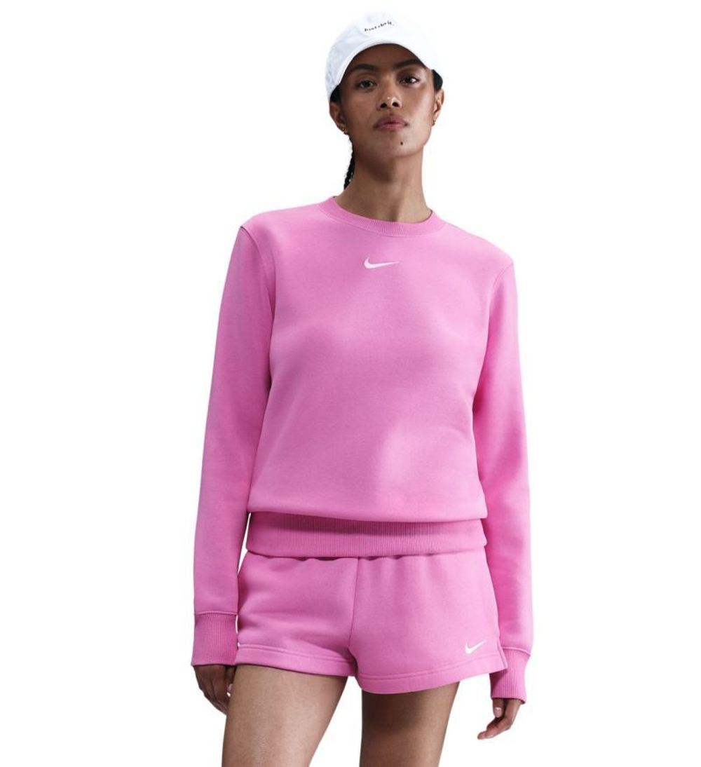 Женская Кофта теннисная Nike Sportwear Phoenix Fleece - playful pink/sail