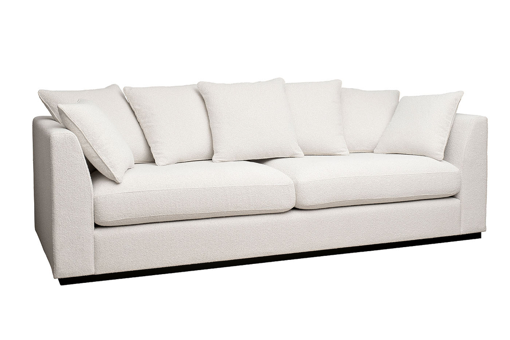 Диван Garda Decor Роберто (Roberto) трехместный, букле кремовый Flona-SVBEG 250*100*90 см