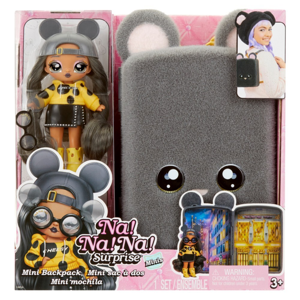 На! На! На! Сюрприз — серый рюкзак Marisa Mouse + модная мини-кукла 592334 / артикул   587170 592334  / GTIN 035051592334