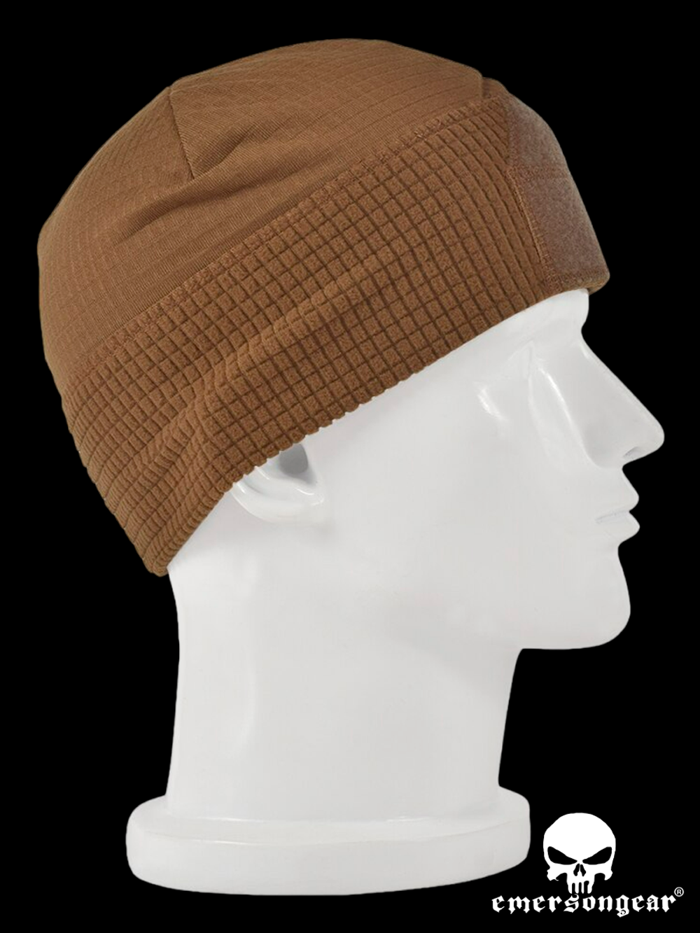 Шапка флисовая EmersonGear Fleece Velcro Watch Cap (EM8545). Койот