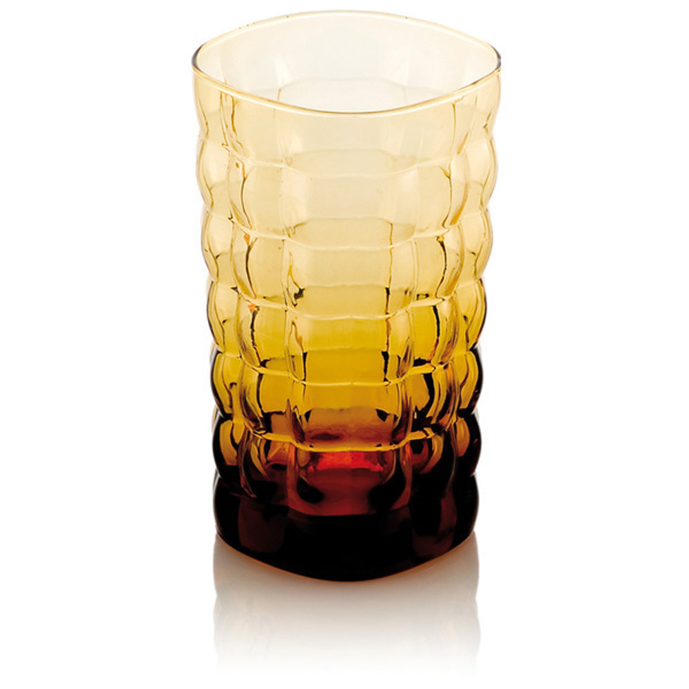Стакан для воды IVV Оптик 360мл янтарный