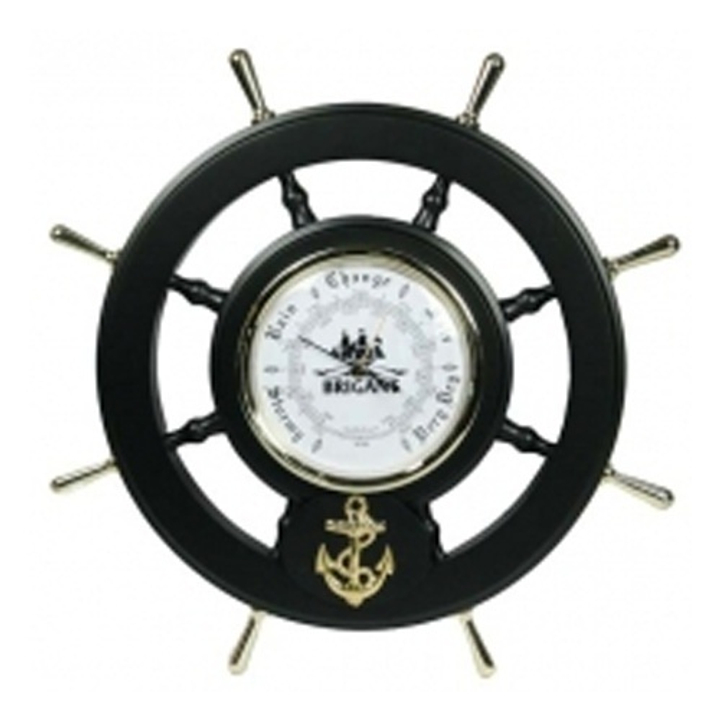 Барометр "BRIGANT", Штурвал, цвет черный d=27см.