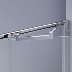 Душевая дверь из стекла, распашная с системой Pull&Slide в нишу RGW SV-05 - хром (Рисунок - матовая полоса, 800)