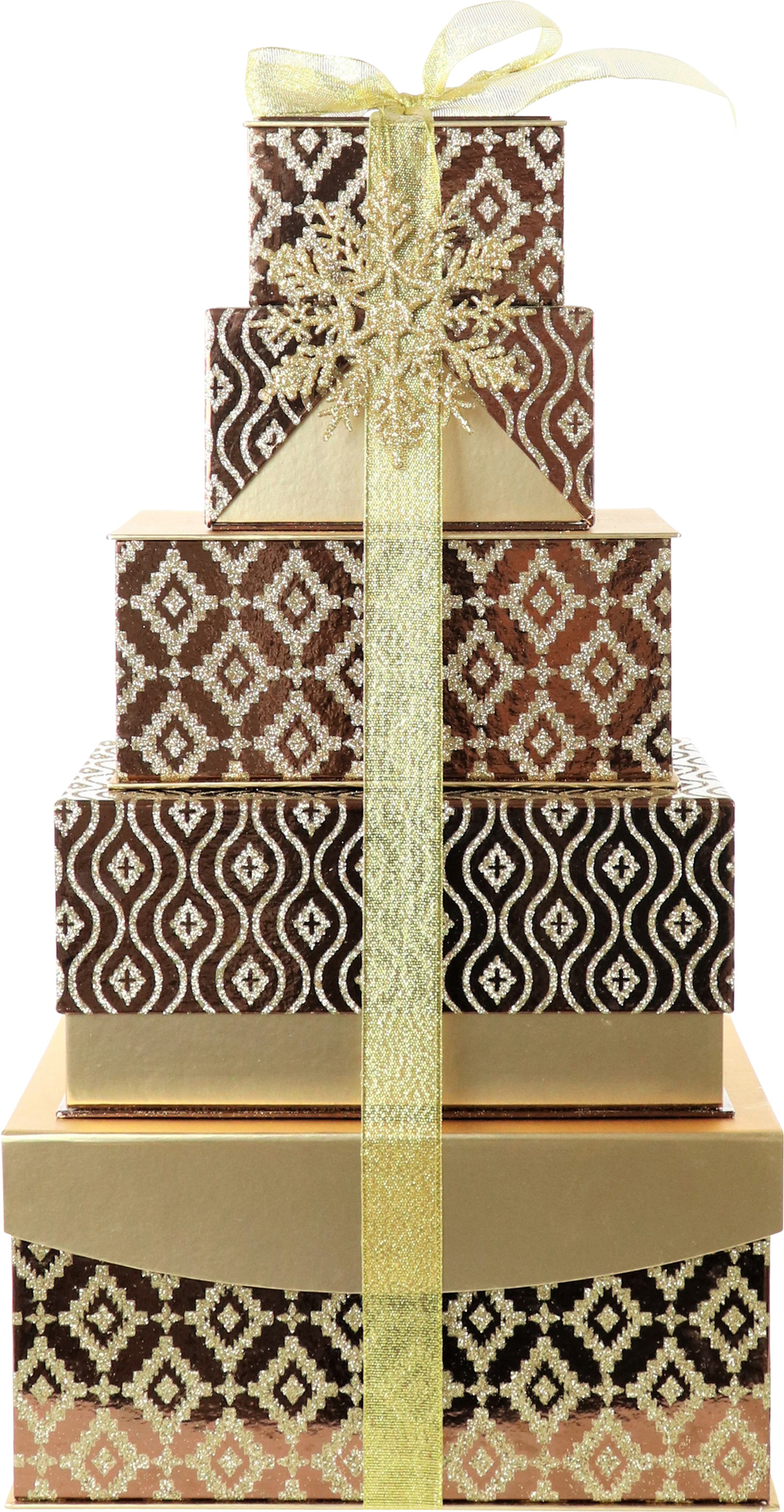 Упаковочные подарочные коробки 5шт Hoff Interieur Box Noel 8693