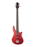 Clevan CBB-10/5-MRD Бас-гитара 5-струнная, звукосниматели JB 2штуки, мензура 864мм, 2+1 регулятора, цвет - красный металлик, колковая механика - хромированная на две стороны.