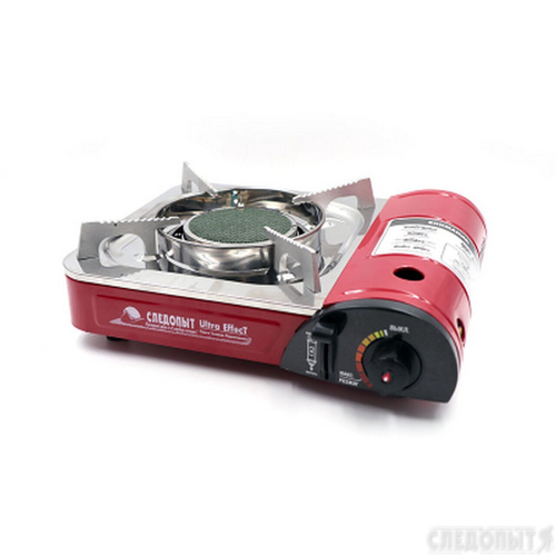 Плитка газ. наст. Следопыт-UltraEffect  закрытая с керам.,поверх., заж. цанг+ переход. 33*29*90,кейс