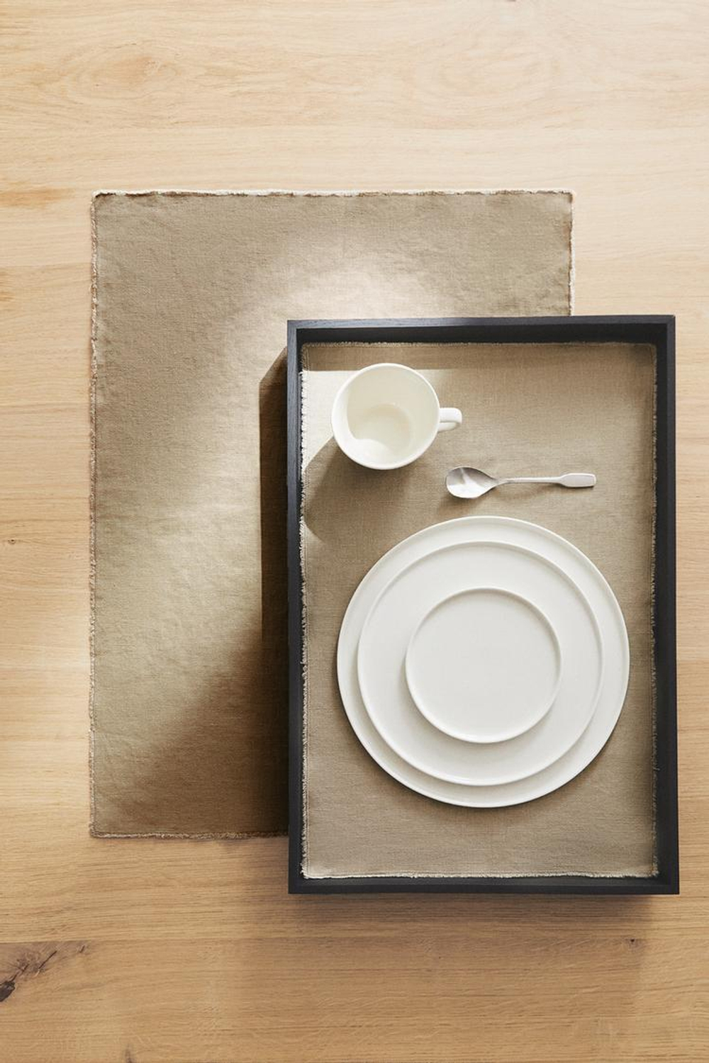 ZARA HOME ЛЬНЯНАЯ САЛФЕТКА, КОРИЧНЕВЫЙ