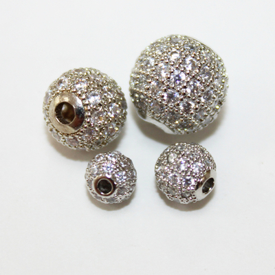 Бусины Милано люкс родированные 4мм 6мм 8мм 10мм