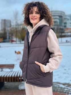 Жилет Шоколад утепленный