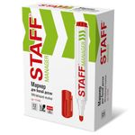 Маркер стираемый для белой доски КРАСНЫЙ, STAFF "Manager", 5 мм, с клипом, 151493