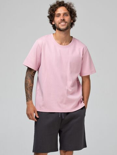 Мужской костюм для дома и отдыха: футболка и шорты (Размер: XL) (Цвет: розовый)