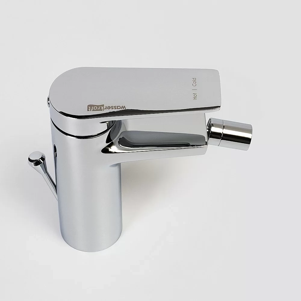 Инсталляция для биде со смесителем WasserKraft Naab 86BDT.050.WH.SQ3206 белая панель/смеситель хром
