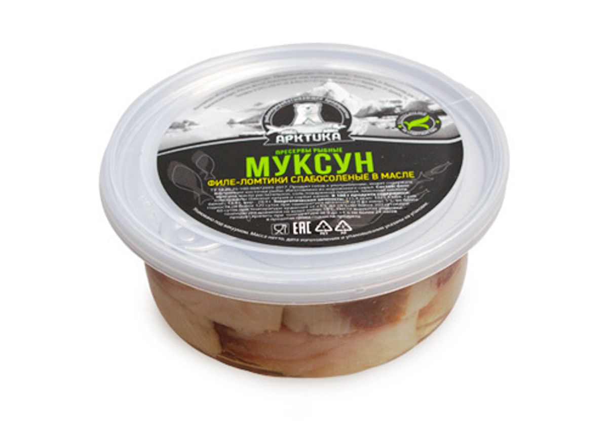 Пресервы из муксуна слабой соли, 200г