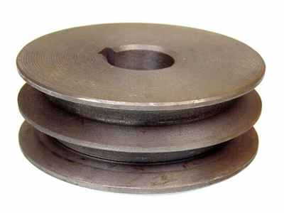 Шкив на двигатель( диам. вала 38/ 2 РУЧЕЙКА, профиль В, наруж. диаметр 100) 23SHKIF38