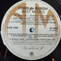 Винтажная виниловая пластинка LP Chris de Burgh Best Moves (Canada 1981)