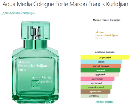 Aqua Media Cologne Forte Maison Francis Kurkdjian 70ml (duty free парфюмерия)