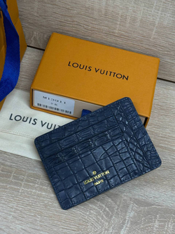 Картхолдер Louis Vuitton из кожи крокодила