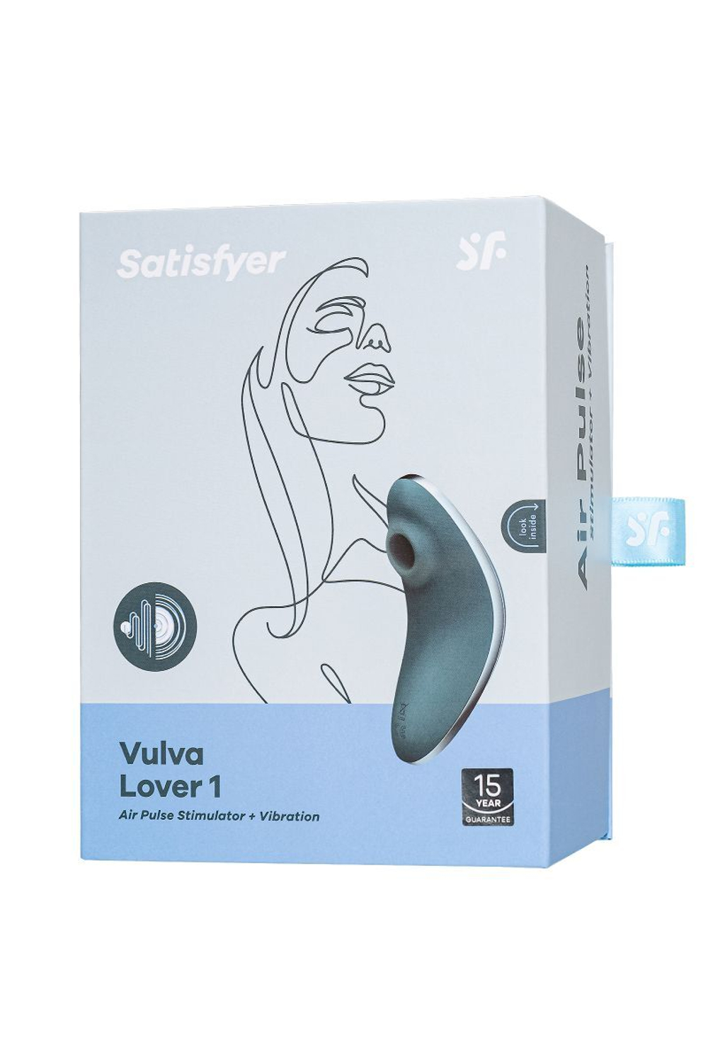 Синий вакуум-волновой вибростимулятор клитора Satisfyer Vulva Lover 1