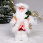 Дед Мороз - Лесовичок «Лесной гость» 30 см, Красный/белый