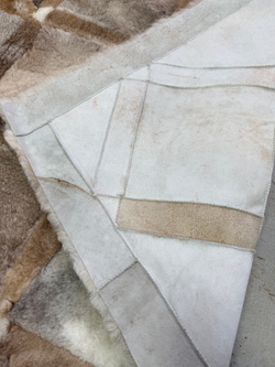 Ковер прямоугольный натуральный мех овчина, 210 х 170 см.