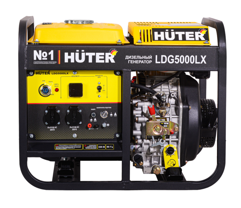 Электрогенератор дизельный LDG 5000LX Huter