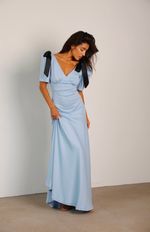 Платье длинное вечернее с бантами