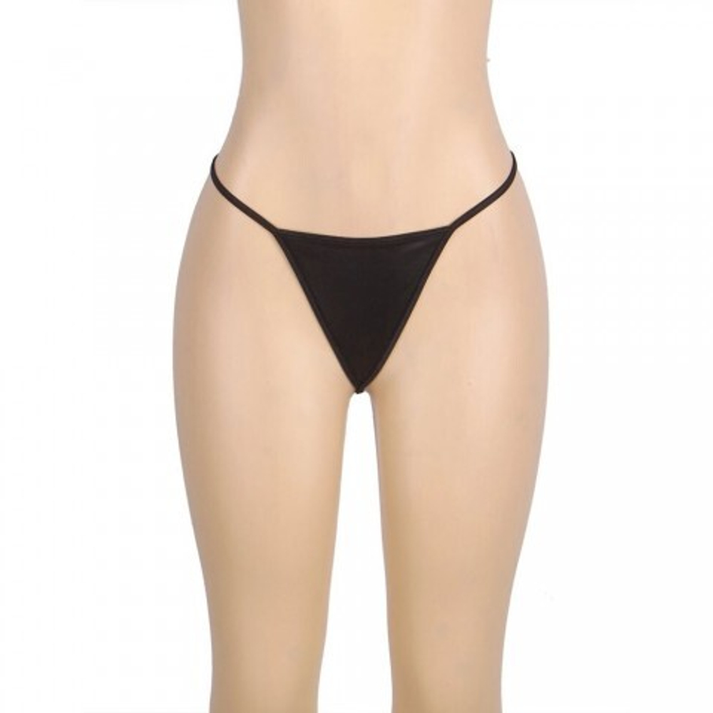 Кожаное платье с кружевом OhYeah +стринги, XS-S