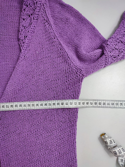 Кардиган сиреневый вязаный 44 размер