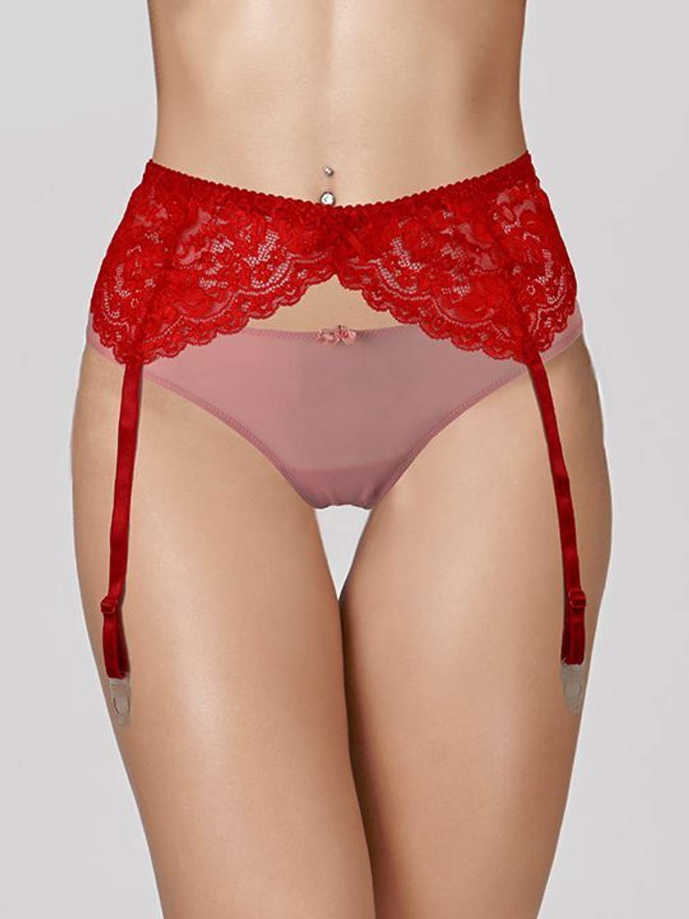 Кружевной пояс для чулок (Размер: S-M-L) (Цвет: черный)