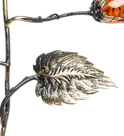 Народные промыслы AM-1263 Фигурка «Роза» (латунь, янтарь)