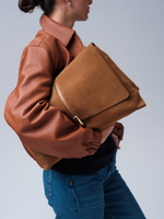 Замшевая сумка сэтчел Colette DBR 31349 светло-коричневый