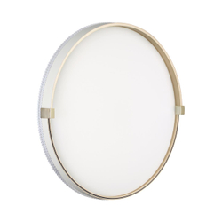 7646/DL PALE SN 189 Светильник пластик/белый/золотой LED 48Вт 4000К D390 IP43 OLIDI WHITE